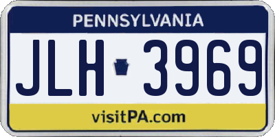PA license plate JLH3969