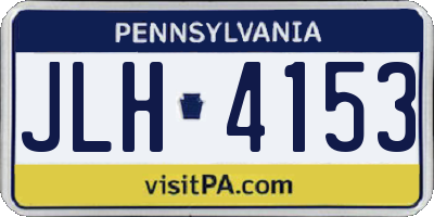 PA license plate JLH4153