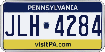 PA license plate JLH4284