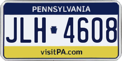 PA license plate JLH4608