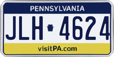 PA license plate JLH4624