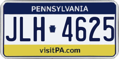 PA license plate JLH4625