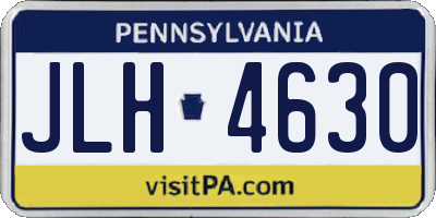 PA license plate JLH4630