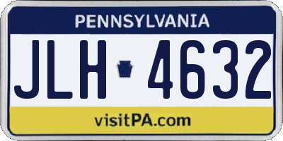 PA license plate JLH4632