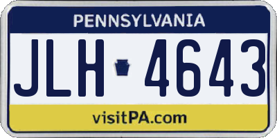 PA license plate JLH4643