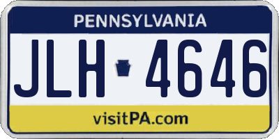 PA license plate JLH4646