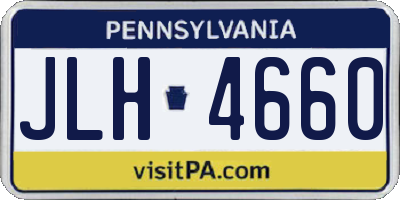 PA license plate JLH4660