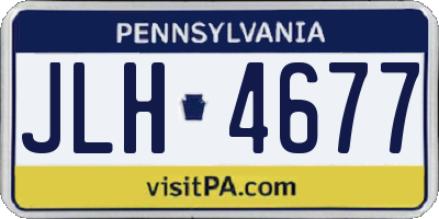 PA license plate JLH4677