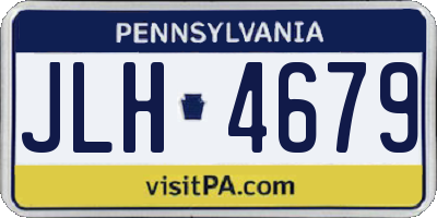 PA license plate JLH4679