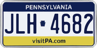 PA license plate JLH4682