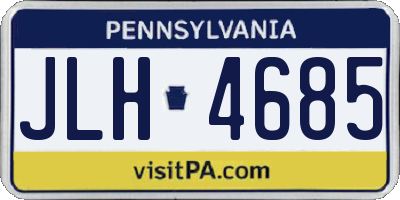 PA license plate JLH4685