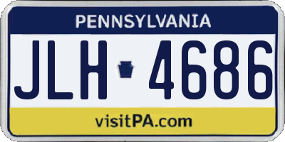 PA license plate JLH4686