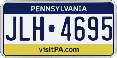 PA license plate JLH4695