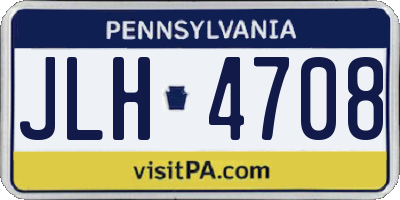 PA license plate JLH4708