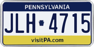 PA license plate JLH4715