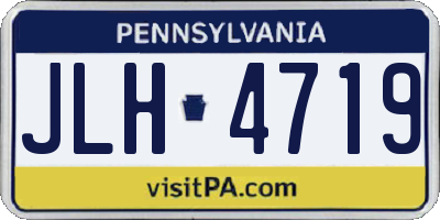 PA license plate JLH4719