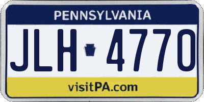 PA license plate JLH4770