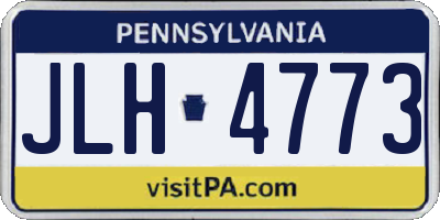 PA license plate JLH4773