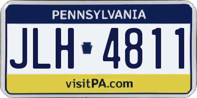 PA license plate JLH4811