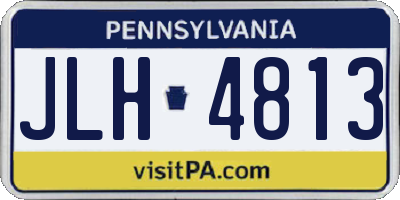 PA license plate JLH4813