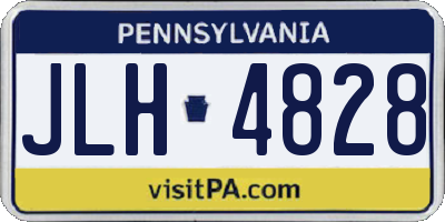 PA license plate JLH4828