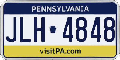 PA license plate JLH4848