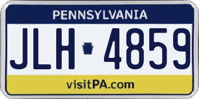 PA license plate JLH4859