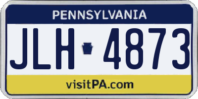 PA license plate JLH4873