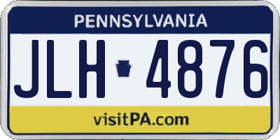PA license plate JLH4876