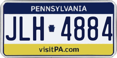 PA license plate JLH4884