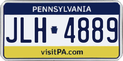 PA license plate JLH4889