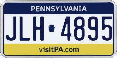 PA license plate JLH4895