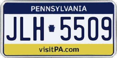 PA license plate JLH5509