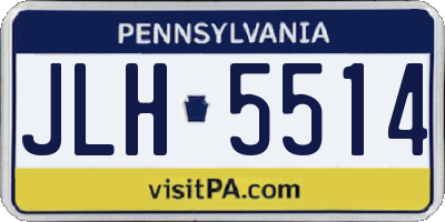 PA license plate JLH5514