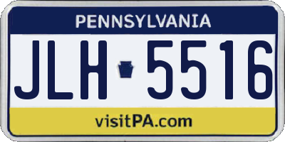 PA license plate JLH5516