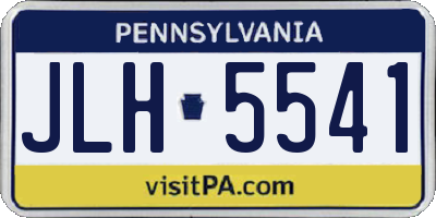PA license plate JLH5541