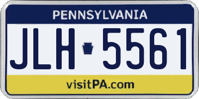 PA license plate JLH5561