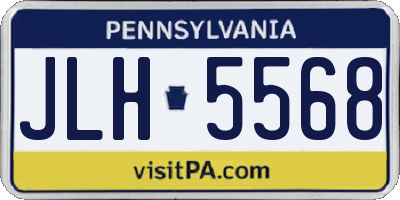 PA license plate JLH5568