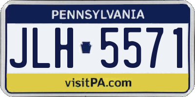 PA license plate JLH5571