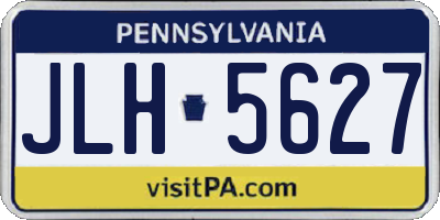 PA license plate JLH5627