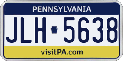 PA license plate JLH5638