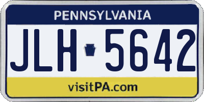 PA license plate JLH5642