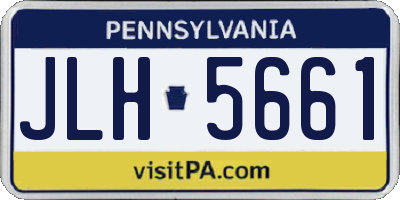 PA license plate JLH5661
