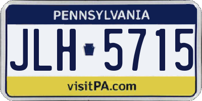 PA license plate JLH5715