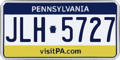 PA license plate JLH5727