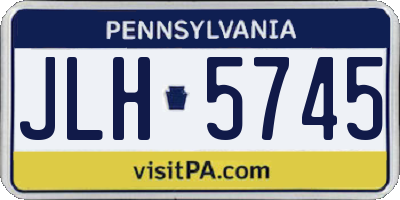 PA license plate JLH5745