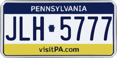 PA license plate JLH5777