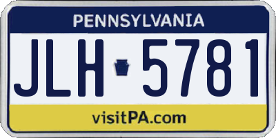 PA license plate JLH5781