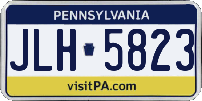 PA license plate JLH5823