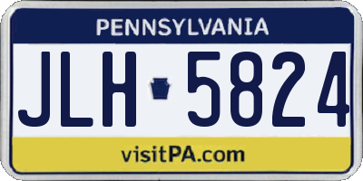 PA license plate JLH5824